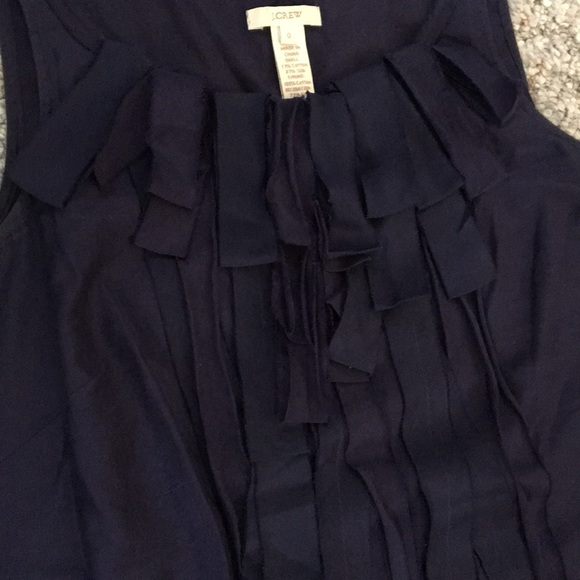 J.Crew Navy Ribbon-Detail Top - Picture 3 of 5